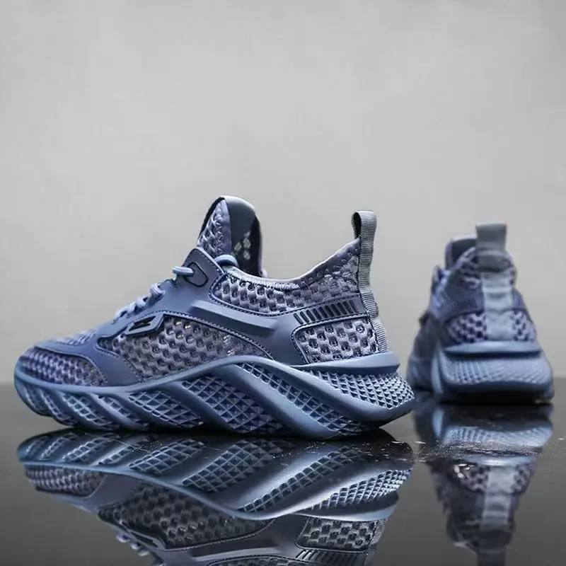 2026 Men's Sports Shoes Breathable Air Mesh Casual Style Summer Shoes PVC Outsole Round Toe Low Cut Comfortable Running Shoes