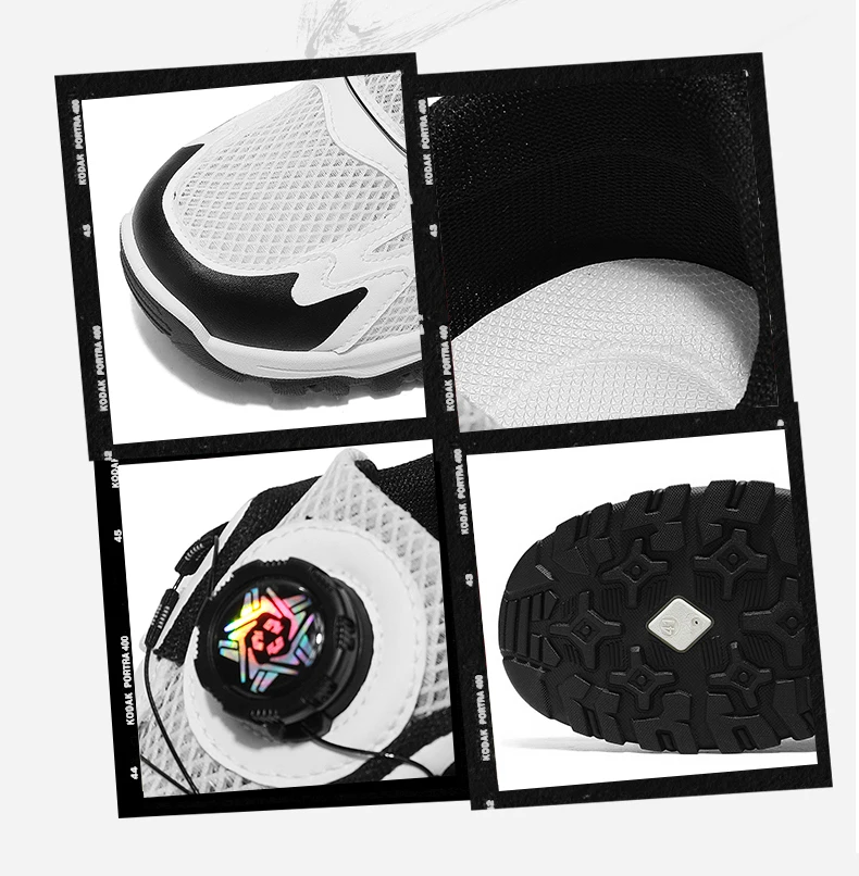 Men's Summer Breathable Casual Sneakers Soft Sole Non-Slip Outdoor Running Shoes Lightweight Sports Sneakers with Rotating Shoel