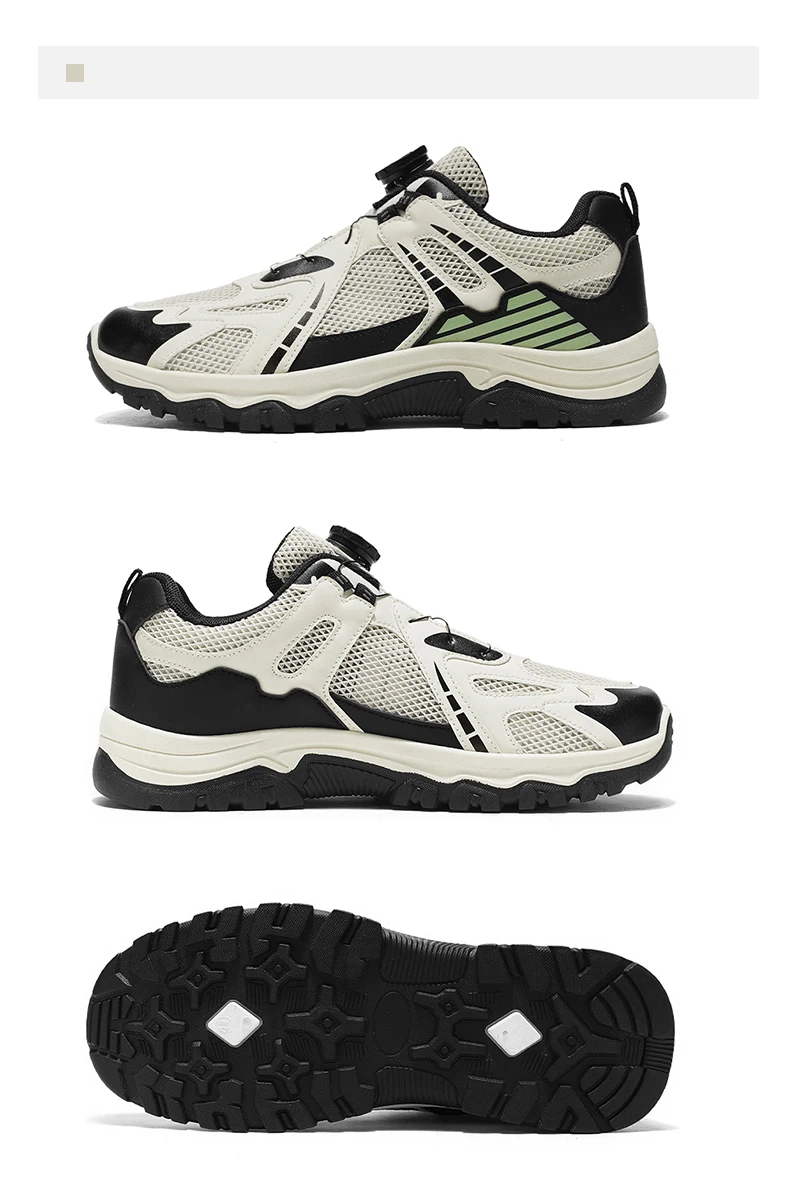 Men's Summer Breathable Casual Sneakers Soft Sole Non-Slip Outdoor Running Shoes Lightweight Sports Sneakers with Rotating Shoel