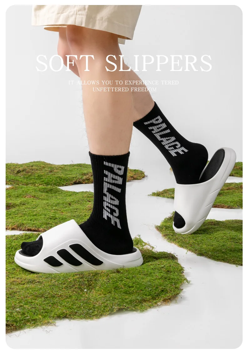 Shoe-like Feel Slippers for Men,Summer 2025 New Style Indoor Home Anti-Slip Thick Sole Couple Sandals for Women to Wear Outdoors