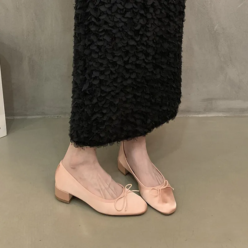 Bailamos Women Flat Shoes Fashion Round Toe Shallow Slip On Ladies Soft Ladies Mary Jane Ballerinas Flat Heel Casual Ballet Shoe