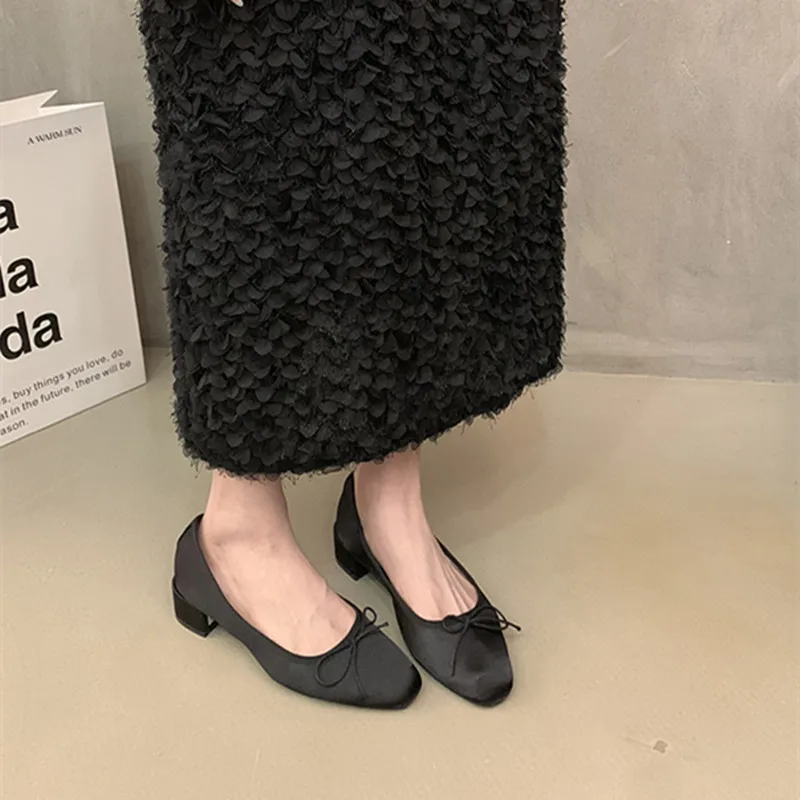 Bailamos Women Flat Shoes Fashion Round Toe Shallow Slip On Ladies Soft Ladies Mary Jane Ballerinas Flat Heel Casual Ballet Shoe