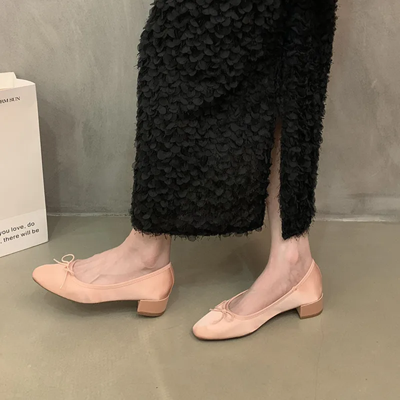 Bailamos Women Flat Shoes Fashion Round Toe Shallow Slip On Ladies Soft Ladies Mary Jane Ballerinas Flat Heel Casual Ballet Shoe