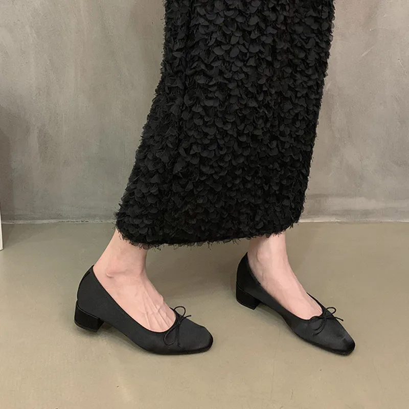 Bailamos Women Flat Shoes Fashion Round Toe Shallow Slip On Ladies Soft Ladies Mary Jane Ballerinas Flat Heel Casual Ballet Shoe
