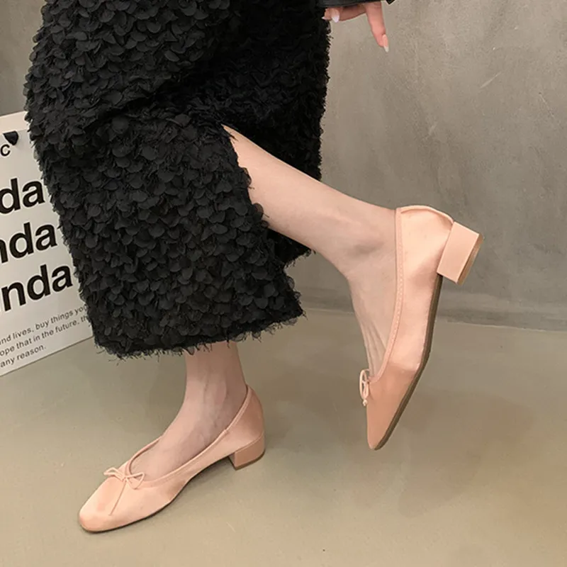 Bailamos Women Flat Shoes Fashion Round Toe Shallow Slip On Ladies Soft Ladies Mary Jane Ballerinas Flat Heel Casual Ballet Shoe