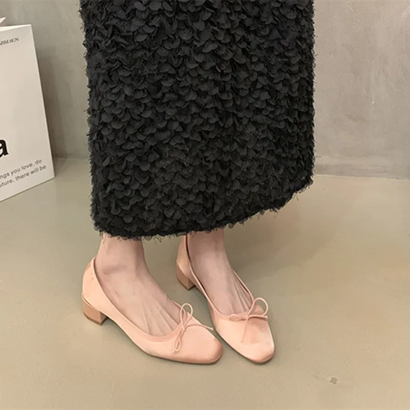Bailamos Women Flat Shoes Fashion Round Toe Shallow Slip On Ladies Soft Ladies Mary Jane Ballerinas Flat Heel Casual Ballet Shoe