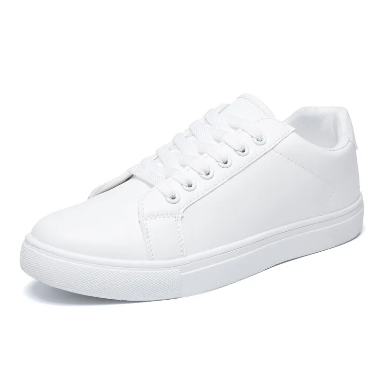 White Black Men Shoes Comfortable Casual Skateboard Shoes Men Solid Leisure Sneakers Lightweight Walking Shoes