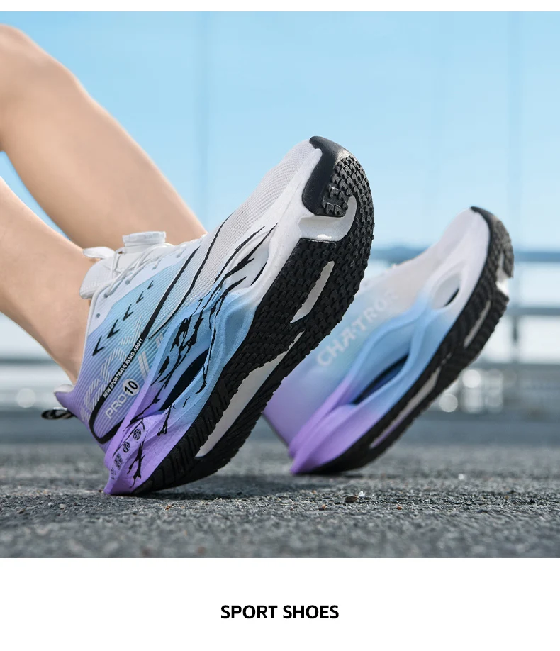 Carbon Plate Racing Running Shoes Non-Slip Men Ultra Light Elastic Cushion Athletic Sneakers Speed Training Marathon Sport Shoes