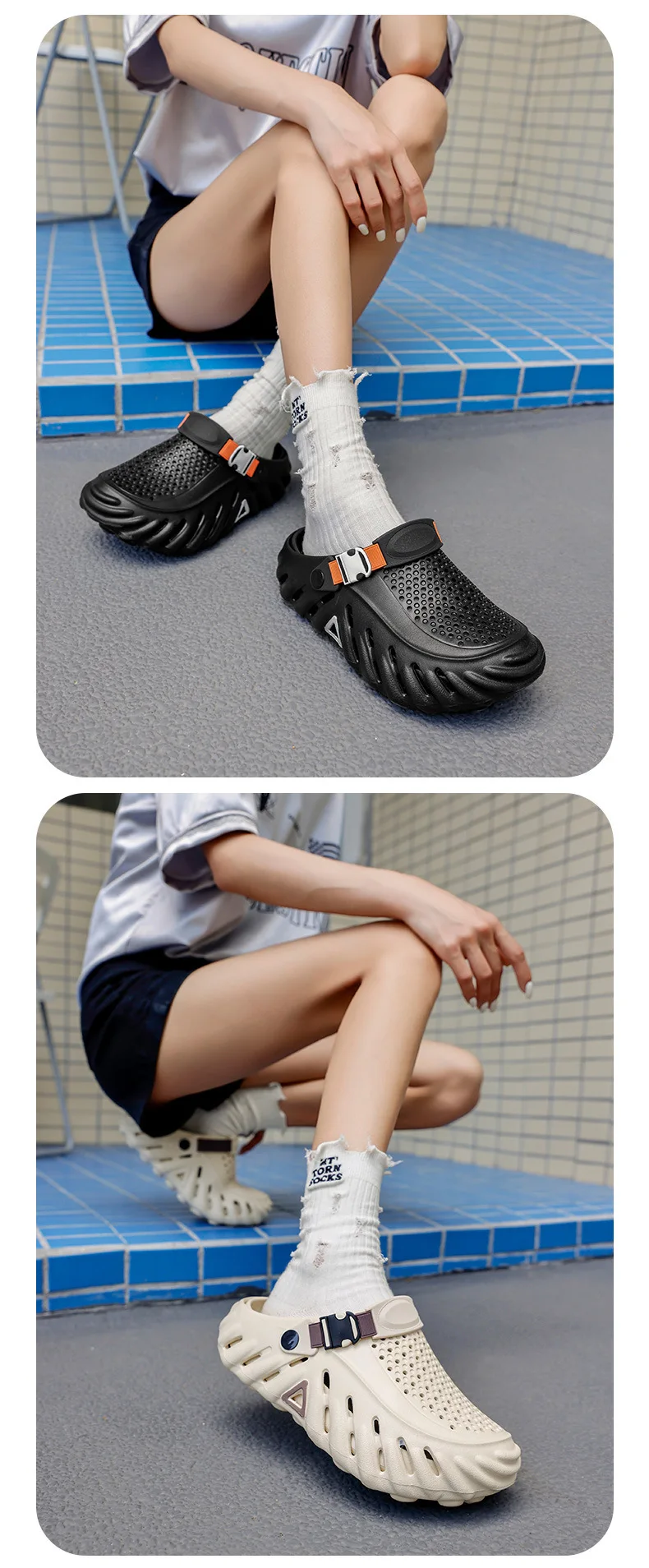 2026 New Brand Men's Slip-on Shoes - Soft and Comfortable Shoes Outdoor Waterproof Heightening Cool Shoes EVA Beach Shoes
