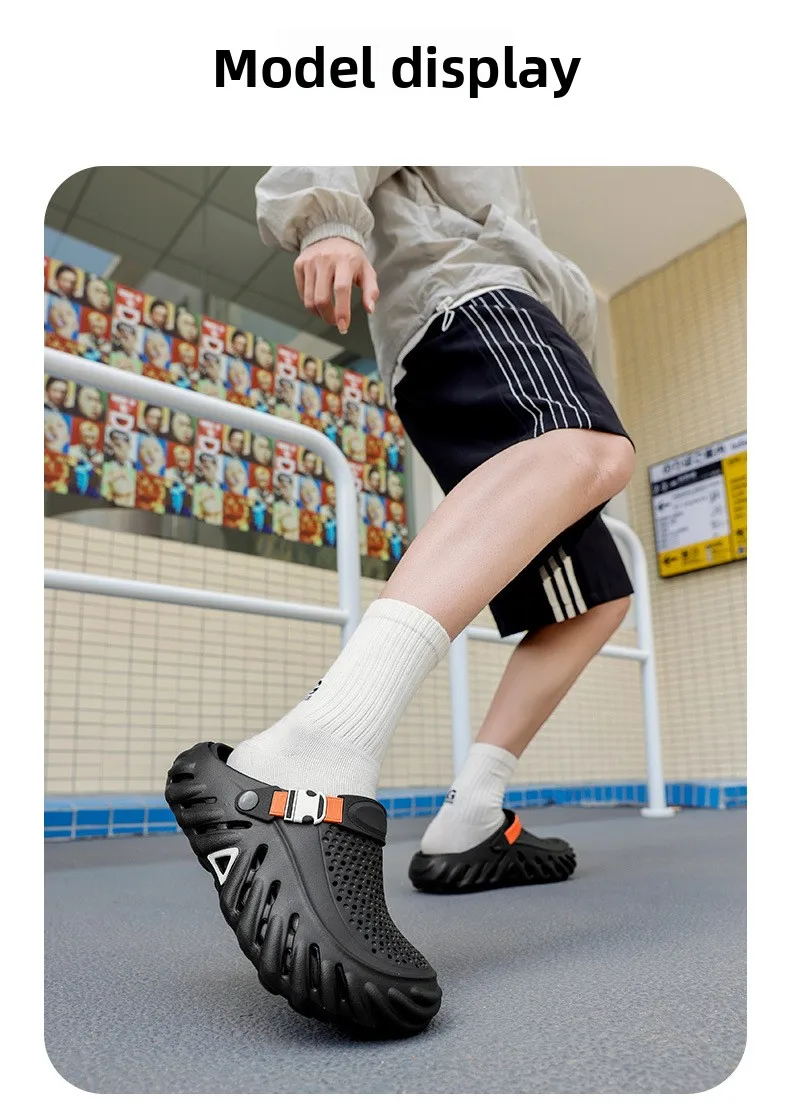 2026 New Brand Men's Slip-on Shoes - Soft and Comfortable Shoes Outdoor Waterproof Heightening Cool Shoes EVA Beach Shoes