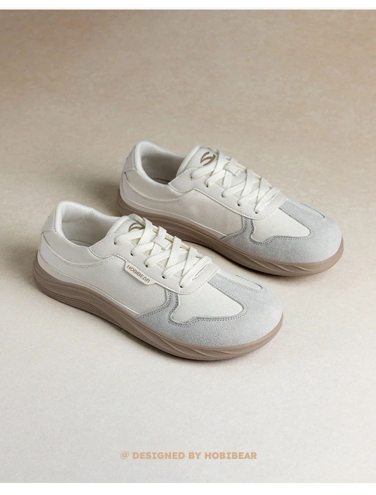 HOBIBEAR Men Women Wide Toe Box Shoes | Minimalist Artificial Leather Canvas Sneakers Lightweight Casual Lace Up Walking Shoe