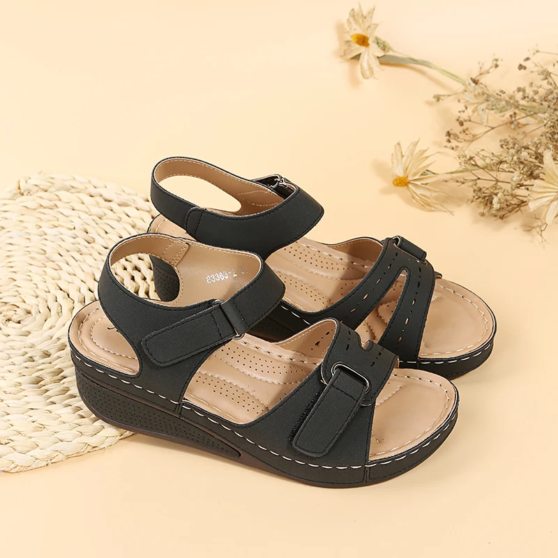 2026 New Fashion Summer Women Sandals Soft Bottom Wedge Heels Platform Sandalias Mujer Elegant Shoes for Women  Big Size 35-44