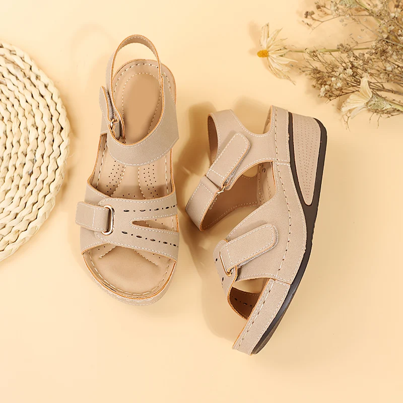 2026 New Fashion Summer Women Sandals Soft Bottom Wedge Heels Platform Sandalias Mujer Elegant Shoes for Women  Big Size 35-44