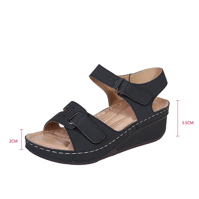 2026 New Fashion Summer Women Sandals Soft Bottom Wedge Heels Platform Sandalias Mujer Elegant Shoes for Women  Big Size 35-44