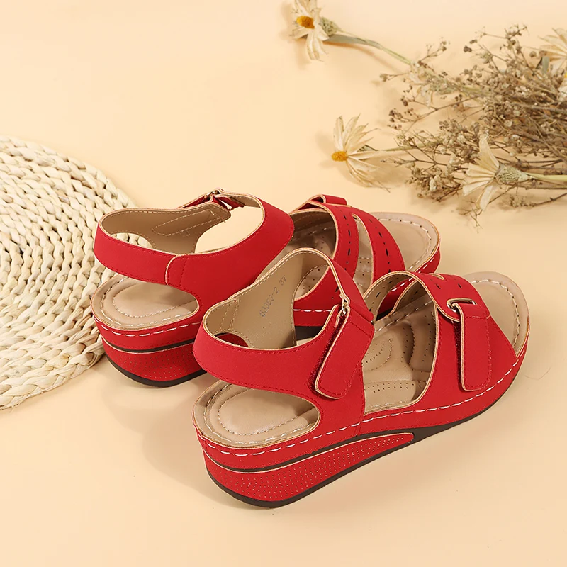 2026 New Fashion Summer Women Sandals Soft Bottom Wedge Heels Platform Sandalias Mujer Elegant Shoes for Women  Big Size 35-44