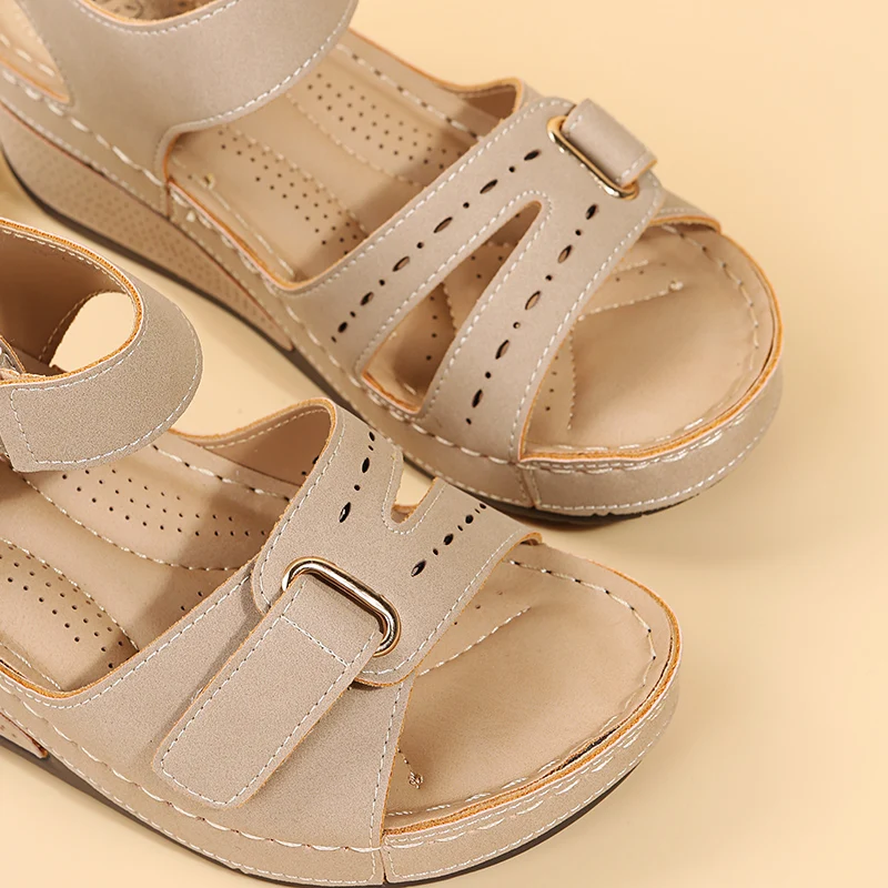 2026 New Fashion Summer Women Sandals Soft Bottom Wedge Heels Platform Sandalias Mujer Elegant Shoes for Women  Big Size 35-44