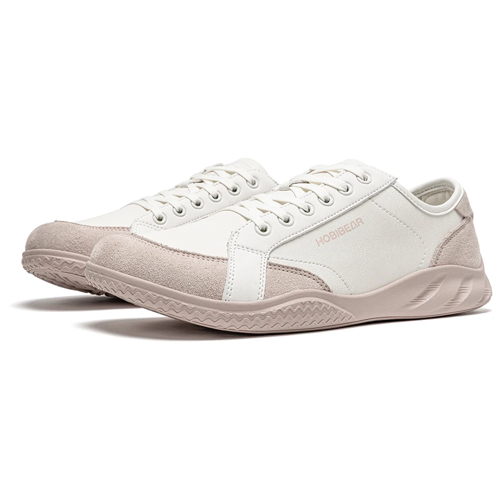 HOBIBEAR Women Men Barefoot Shoes Wide Toe Box Lightweight Sneakers Casual Color-Blocking Artificial Leather Walking Shoes