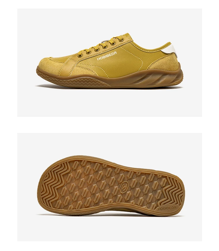 HOBIBEAR Women Men Barefoot Shoes Wide Toe Box Lightweight Sneakers Casual Color-Blocking Artificial Leather Walking Shoes