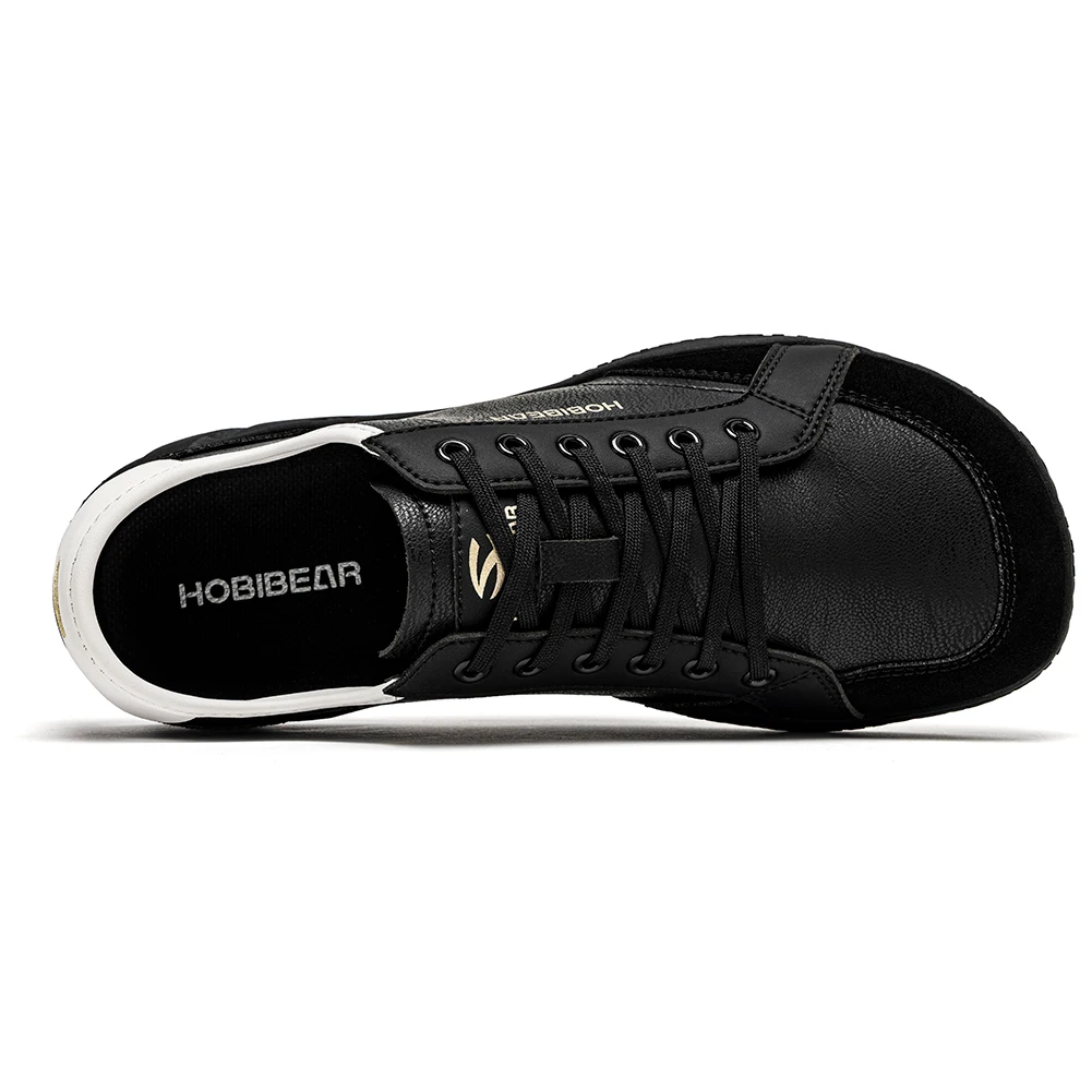 HOBIBEAR Women Men Barefoot Shoes Wide Toe Box Lightweight Sneakers Casual Color-Blocking Artificial Leather Walking Shoes