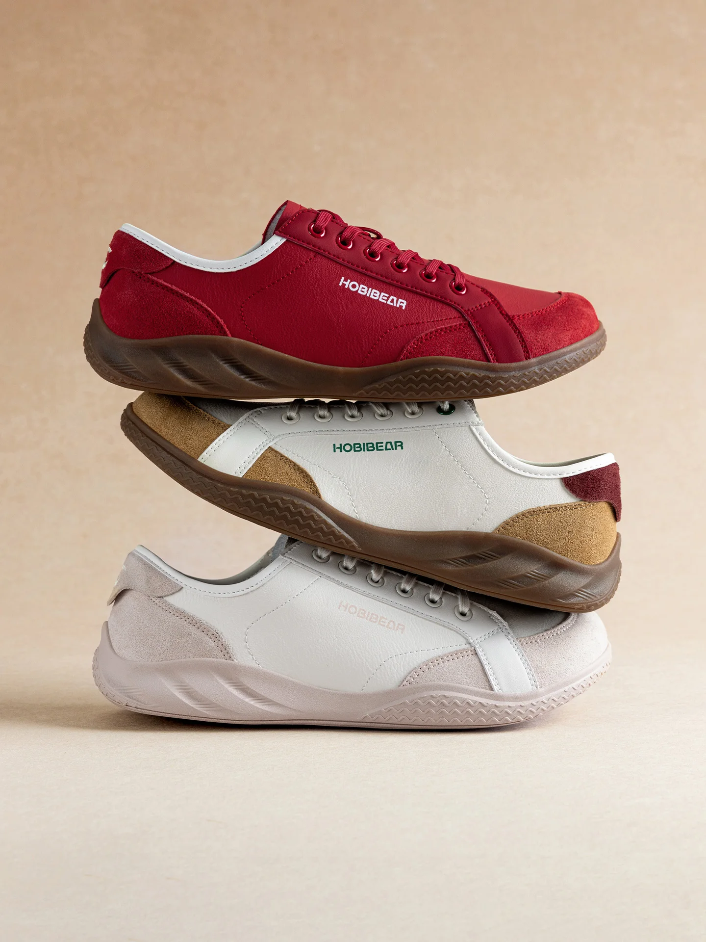 HOBIBEAR Women Men Barefoot Shoes Wide Toe Box Lightweight Sneakers Casual Color-Blocking Artificial Leather Walking Shoes