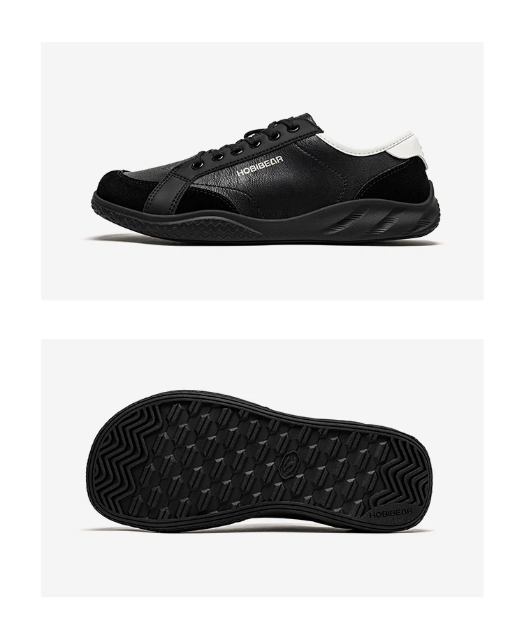 HOBIBEAR Women Men Barefoot Shoes Wide Toe Box Lightweight Sneakers Casual Color-Blocking Artificial Leather Walking Shoes