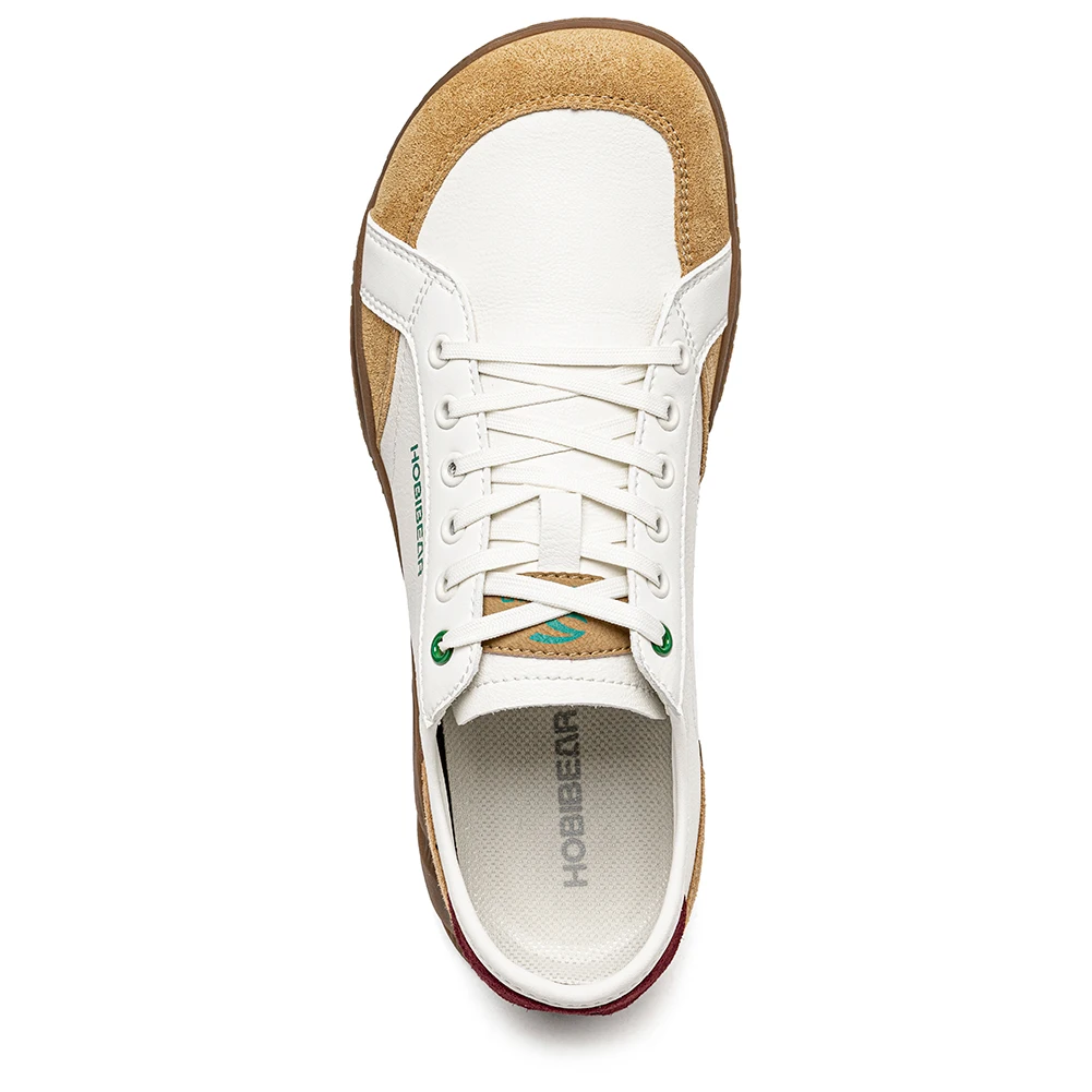 HOBIBEAR Women Men Barefoot Shoes Wide Toe Box Lightweight Sneakers Casual Color-Blocking Artificial Leather Walking Shoes