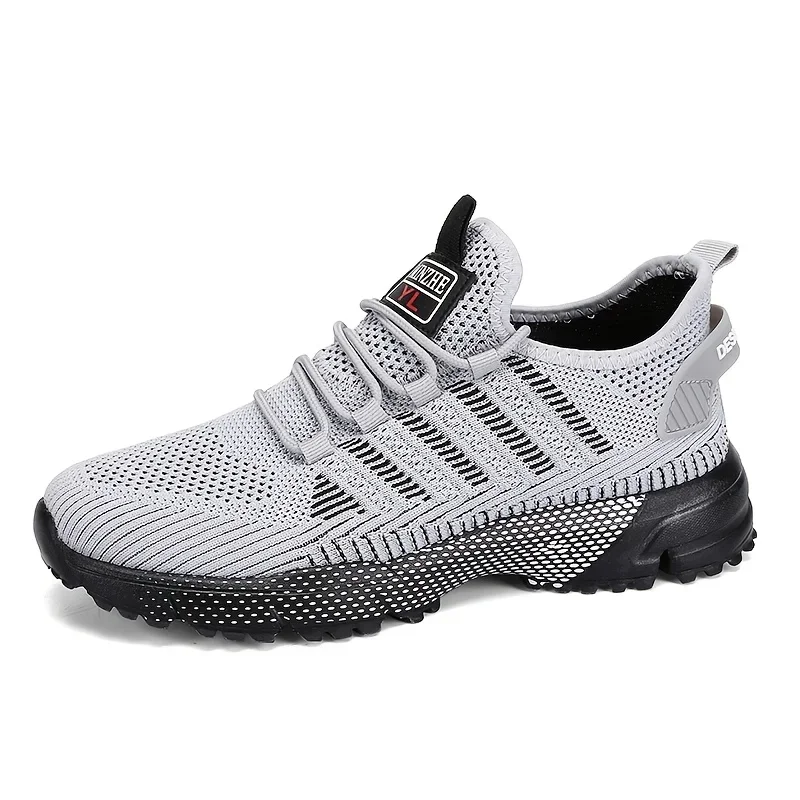 Mens All Season Breathable Mesh Sports Shoes Casual Stylish Non Slip EVA Sole Lace Up for Running Walking Outdoor Activities