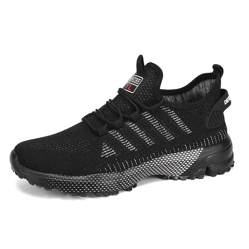 Mens All Season Breathable Mesh Sports Shoes Casual Stylish Non Slip EVA Sole Lace Up for Running Walking Outdoor Activities