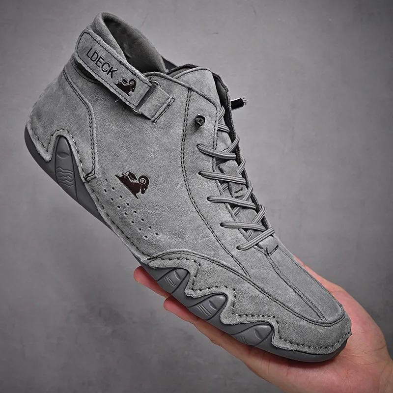 Men Casual High Top Sneakers 2026Winter New In Ankle Boots Lace Up Males Shoes Warm Fashion High Quality Leisure Cozy Men Shoes