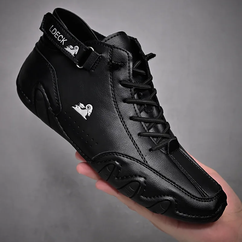 Men Casual High Top Sneakers 2026Winter New In Ankle Boots Lace Up Males Shoes Warm Fashion High Quality Leisure Cozy Men Shoes