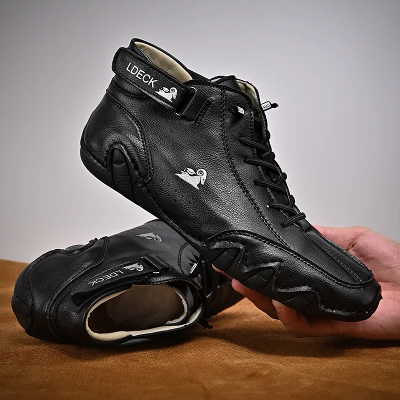 Men Casual High Top Sneakers 2026Winter New In Ankle Boots Lace Up Males Shoes Warm Fashion High Quality Leisure Cozy Men Shoes