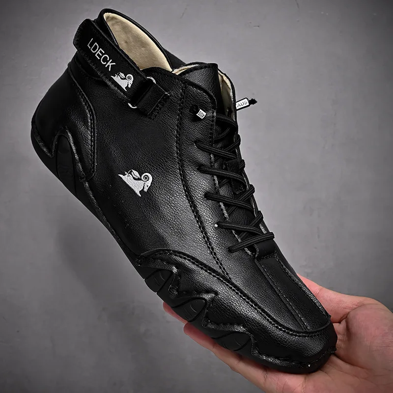 Men Casual High Top Sneakers 2026Winter New In Ankle Boots Lace Up Males Shoes Warm Fashion High Quality Leisure Cozy Men Shoes