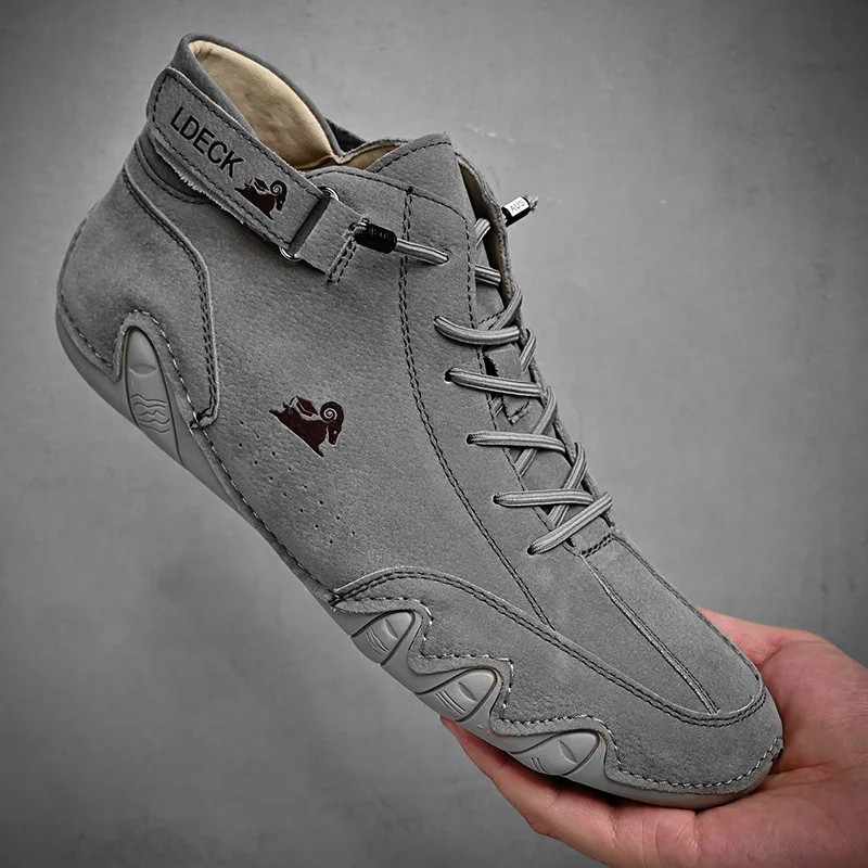 Men Casual High Top Sneakers 2026Winter New In Ankle Boots Lace Up Males Shoes Warm Fashion High Quality Leisure Cozy Men Shoes