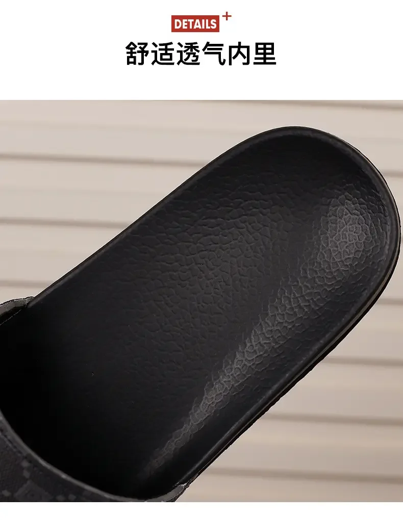 Plus Size Men's One Strap Slides, Fashion Outdoor Wear, Soft Bottom Non Slip Comfortable Casual Slippers