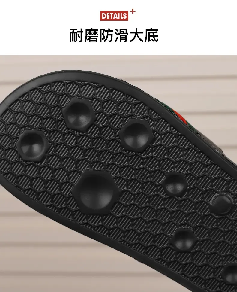 Plus Size Men's One Strap Slides, Fashion Outdoor Wear, Soft Bottom Non Slip Comfortable Casual Slippers