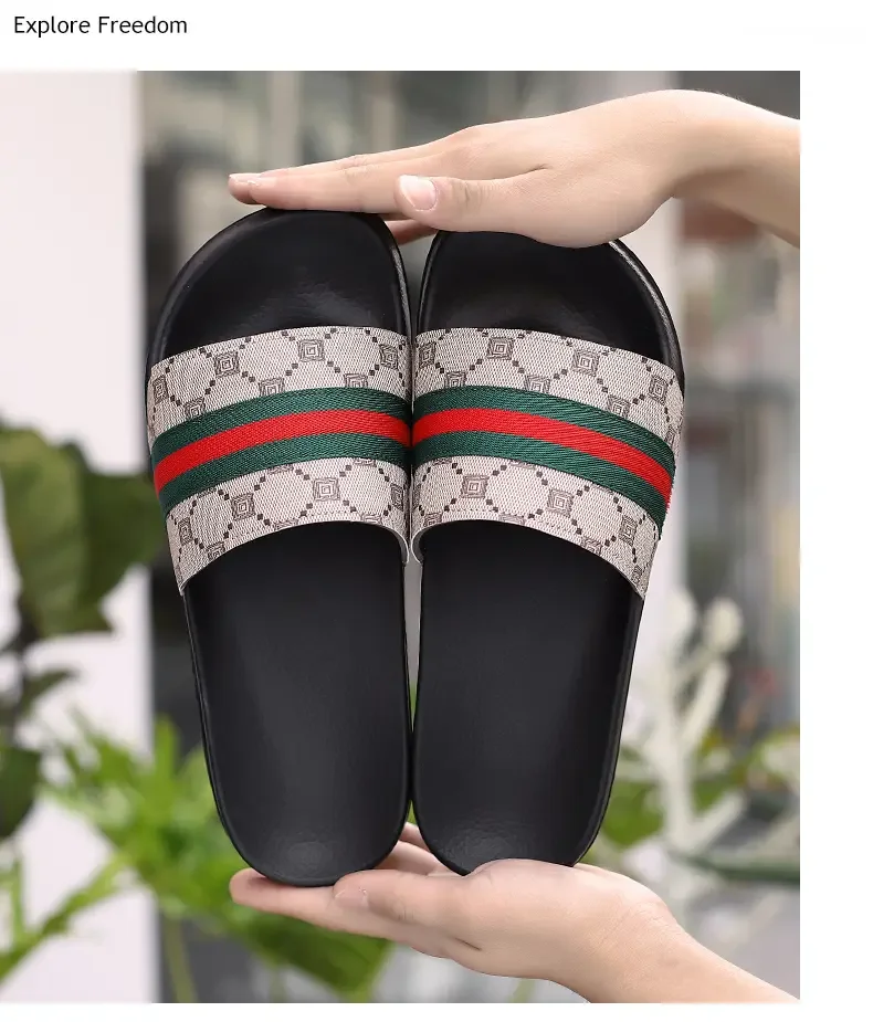 Plus Size Men's One Strap Slides, Fashion Outdoor Wear, Soft Bottom Non Slip Comfortable Casual Slippers