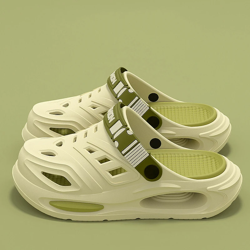 Smile Men's And Women's Cave Shoes Fashion Breathable Sandals With Removable Insoles Non-slip Cushioned Thickened Soft Slippers
