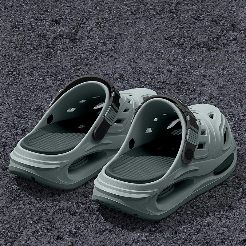Smile Men's And Women's Cave Shoes Fashion Breathable Sandals With Removable Insoles Non-slip Cushioned Thickened Soft Slippers