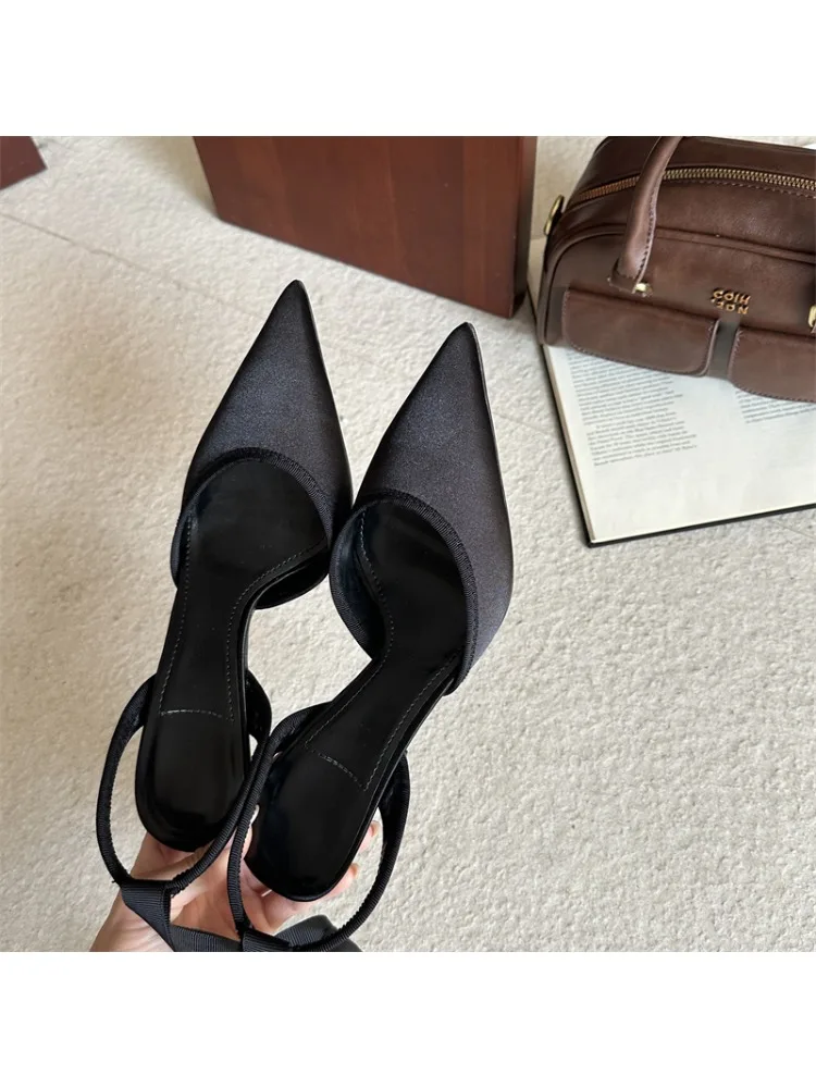 Eilyken Spring Design Sexy Ankle Strap Pumps Woman Sandals Pointed Toe Stiletto Heels Mesh Ladies Shoes Zapatillas De Mujer