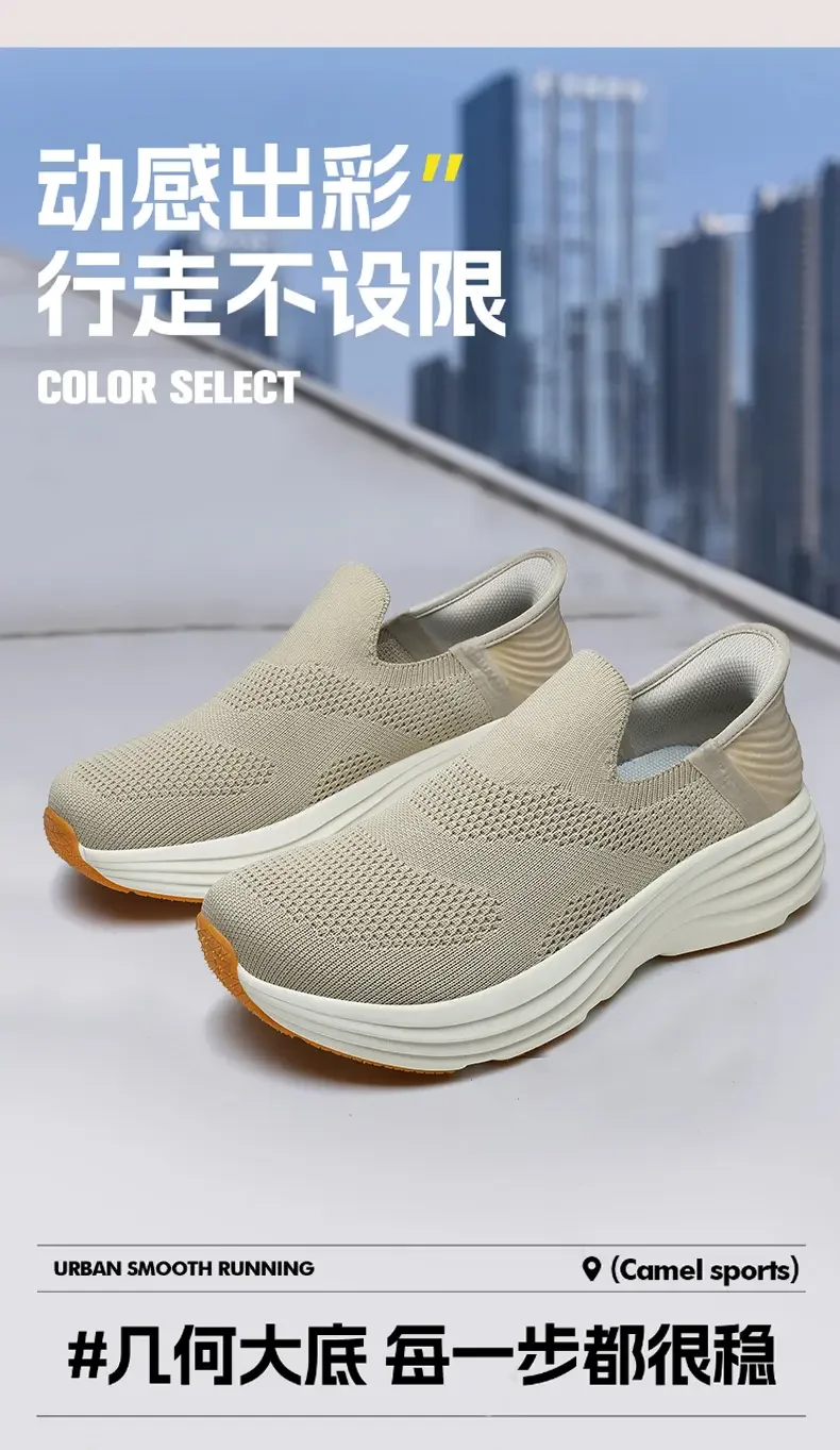 2026 New Slip On Walking Shoes Men Breathable Soft Sole Comfortable Casual Sneakers