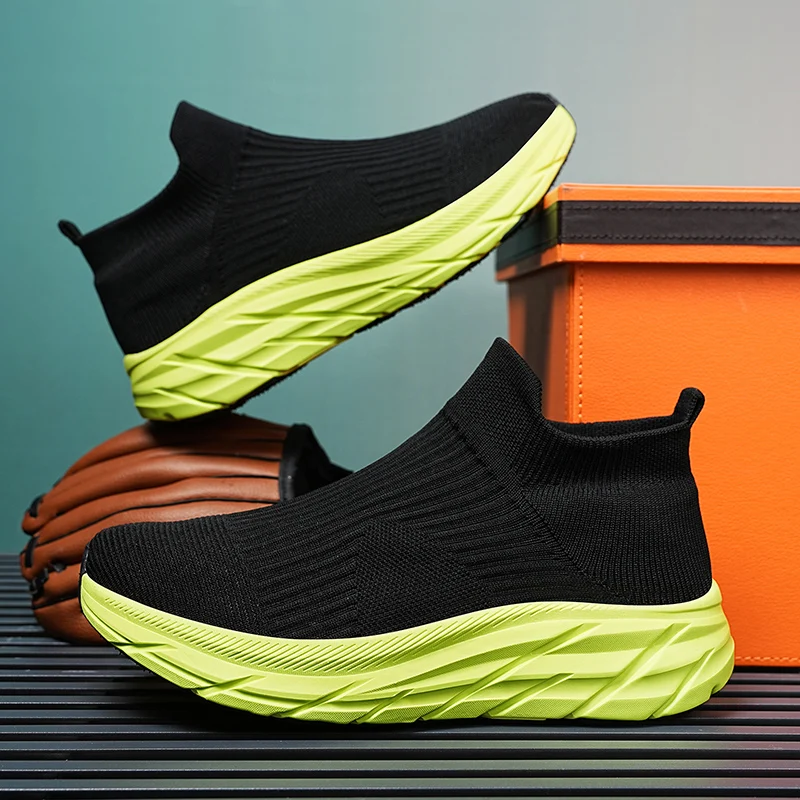 MAEDEF Men's Running Shoes Lightweight Breathable Mesh Elastic Comfortable Durable Fashion Casual Hot Selling Sports Sneakers