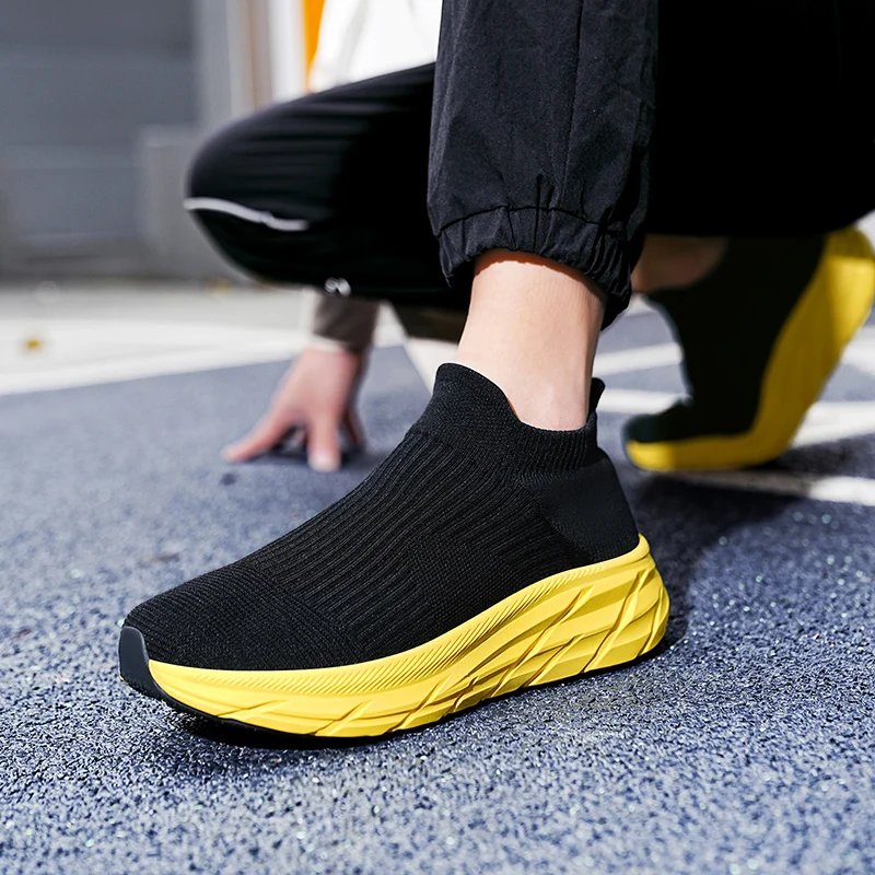 MAEDEF Men's Running Shoes Lightweight Breathable Mesh Elastic Comfortable Durable Fashion Casual Hot Selling Sports Sneakers