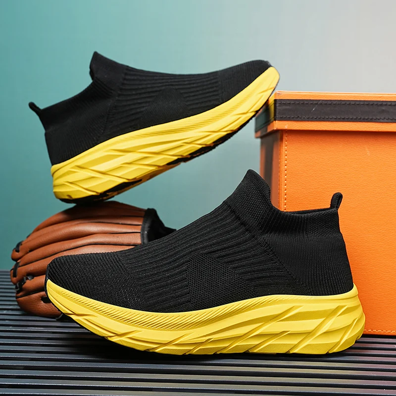 MAEDEF Men's Running Shoes Lightweight Breathable Mesh Elastic Comfortable Durable Fashion Casual Hot Selling Sports Sneakers