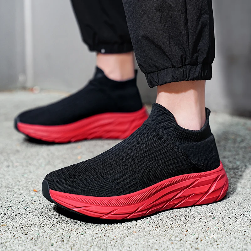MAEDEF Men's Running Shoes Lightweight Breathable Mesh Elastic Comfortable Durable Fashion Casual Hot Selling Sports Sneakers
