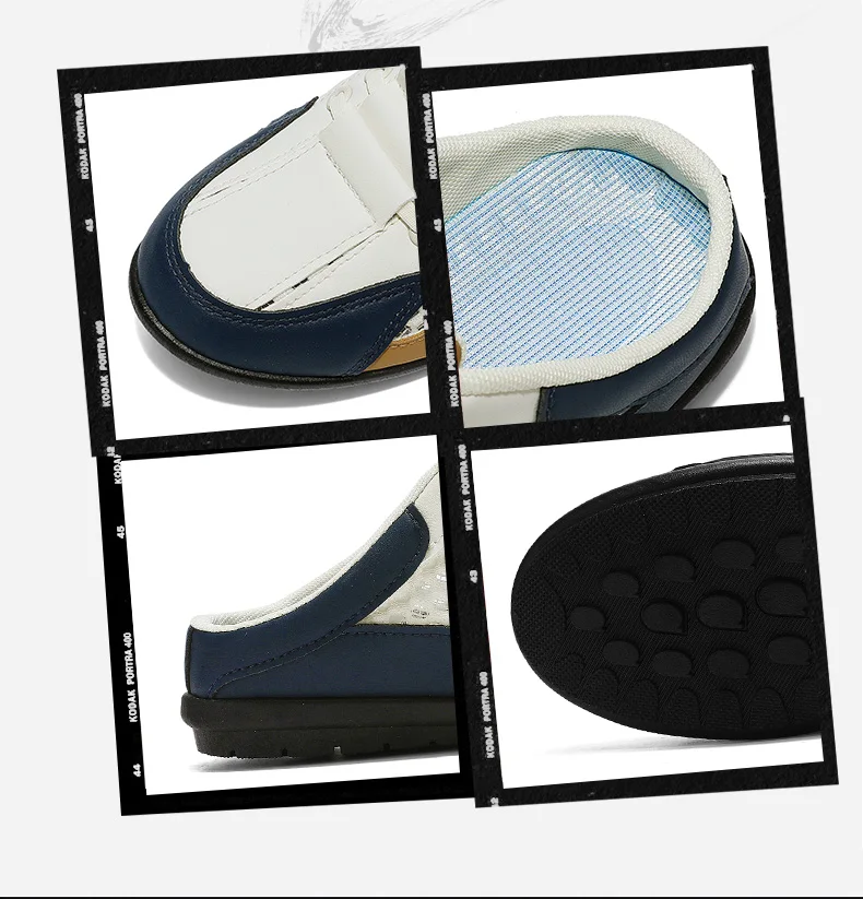 2026 Summer New Style Closed-Toe Half-Slip Men's Shoes with Breathable Mesh Slip-On Design, Fashionable and Breathable Loafers