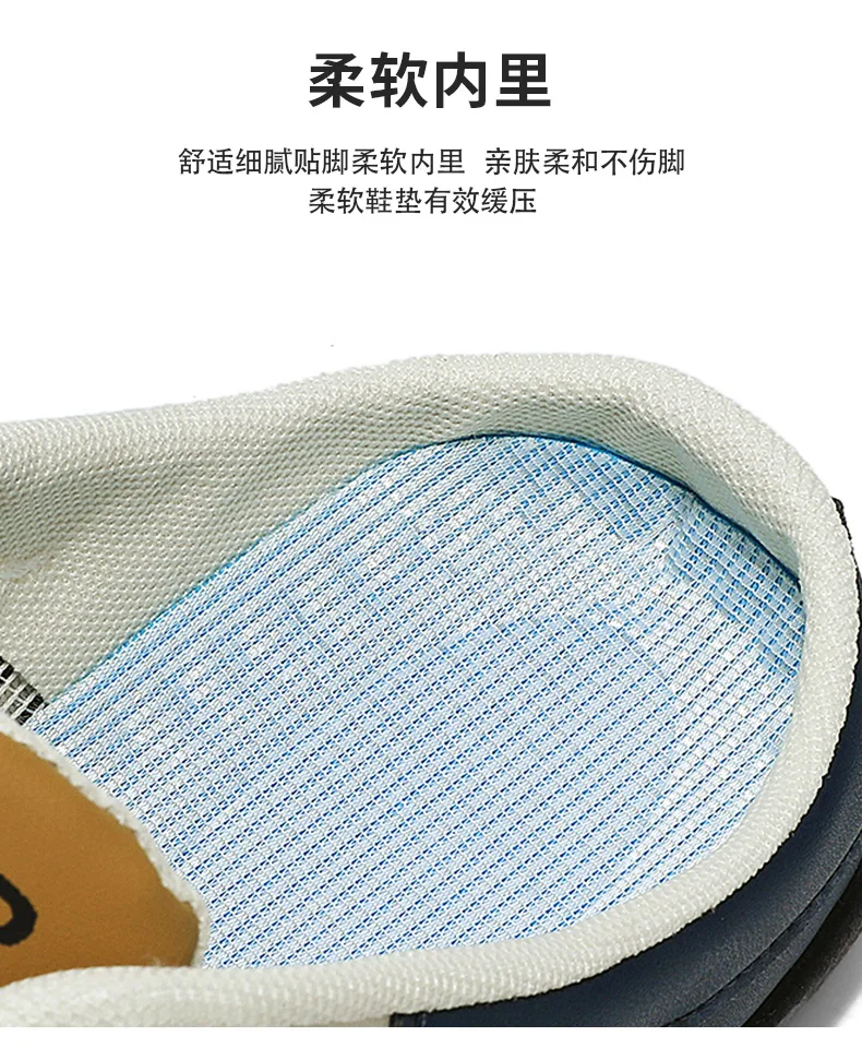 2026 Summer New Style Closed-Toe Half-Slip Men's Shoes with Breathable Mesh Slip-On Design, Fashionable and Breathable Loafers