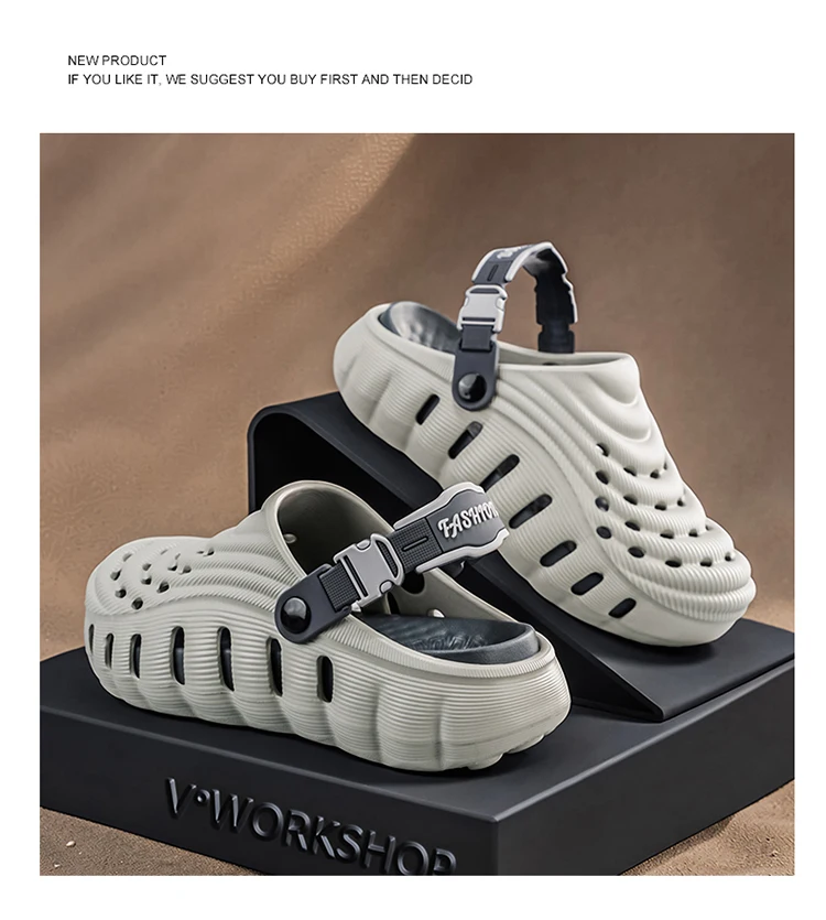 2026 NEW Men Clogs Sandals Summer Outdoor Garden Clogs Hole Shoes Male Casual Shoes Water Shoes Comfort Home Soft Slippers