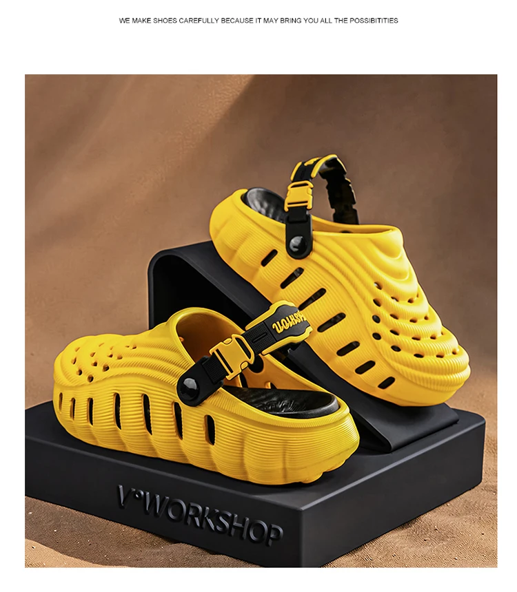 2026 NEW Men Clogs Sandals Summer Outdoor Garden Clogs Hole Shoes Male Casual Shoes Water Shoes Comfort Home Soft Slippers