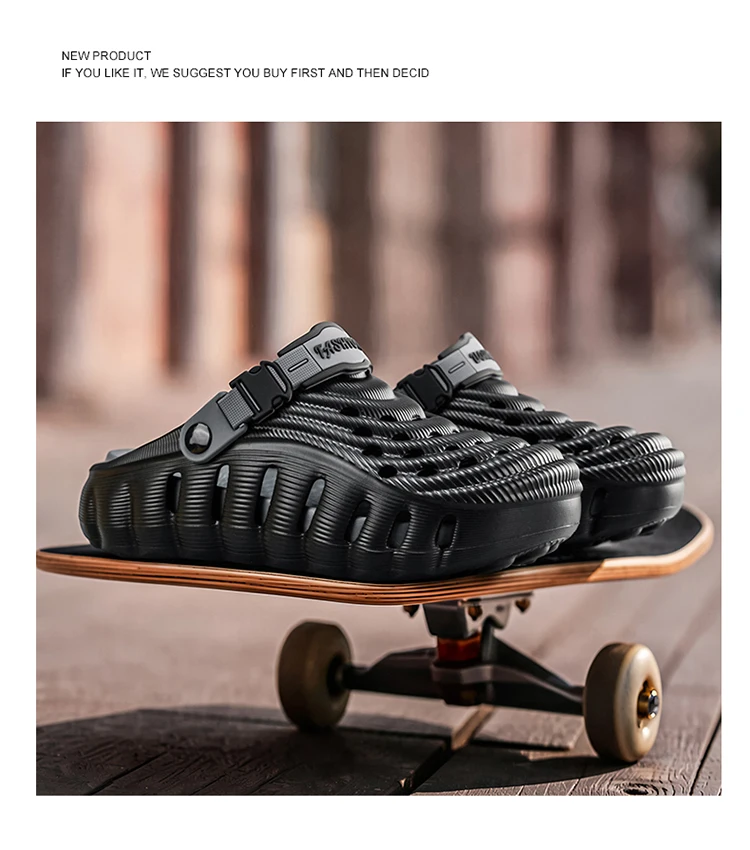 2026 NEW Men Clogs Sandals Summer Outdoor Garden Clogs Hole Shoes Male Casual Shoes Water Shoes Comfort Home Soft Slippers