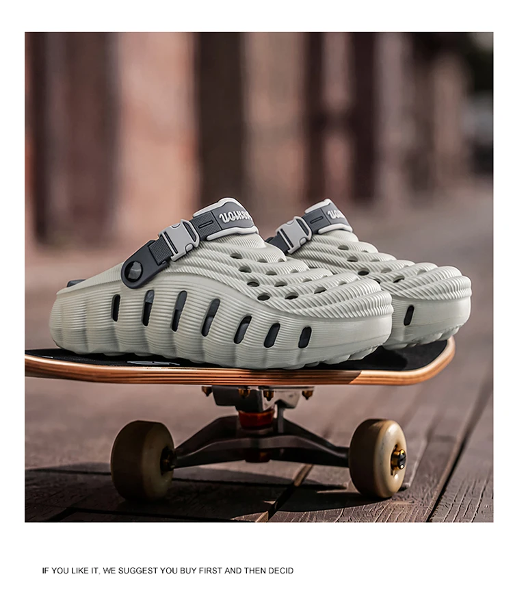 2026 NEW Men Clogs Sandals Summer Outdoor Garden Clogs Hole Shoes Male Casual Shoes Water Shoes Comfort Home Soft Slippers